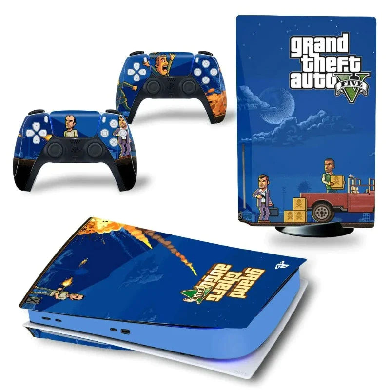 GTA 5 Blue Cover Sticker PS5