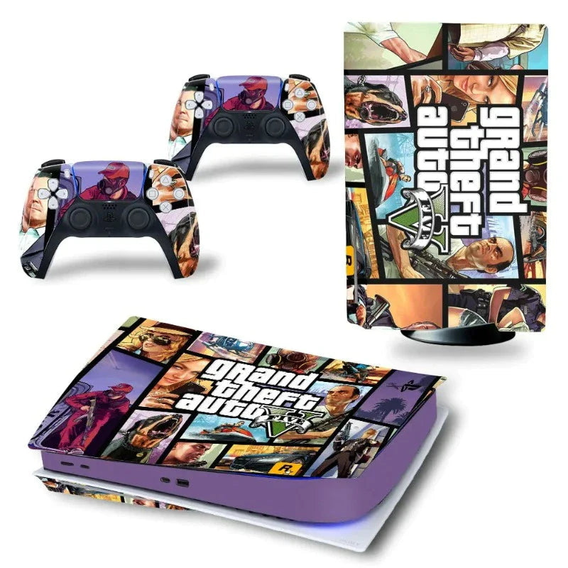 GTA V Characters Purple Sticker PS5