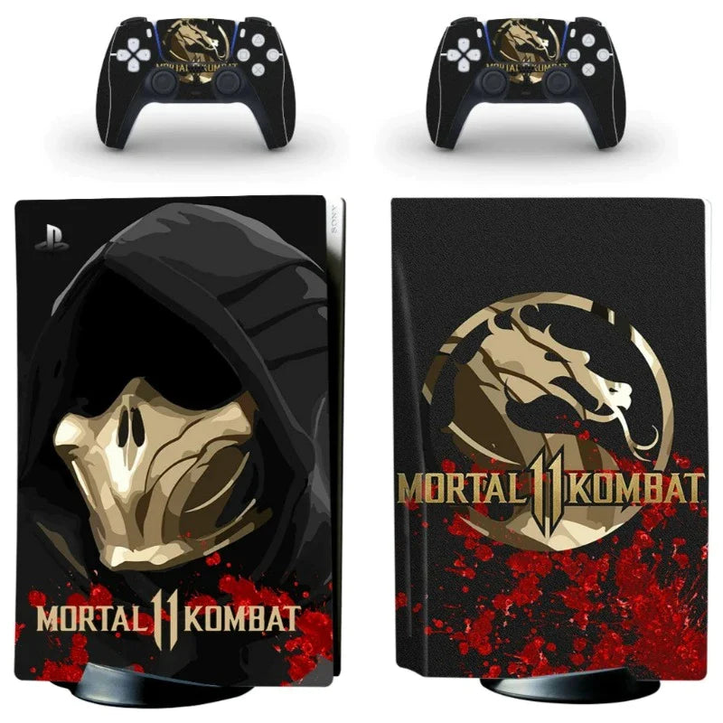Mortal Kombat Black & Red PS5 Sticker
