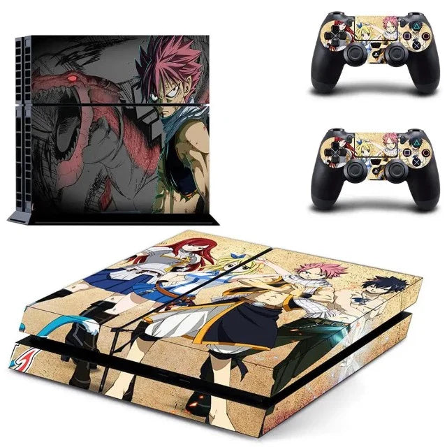Sticker Autocollant PS4 Fairy Tail Natsu Lucy Erza & Grey