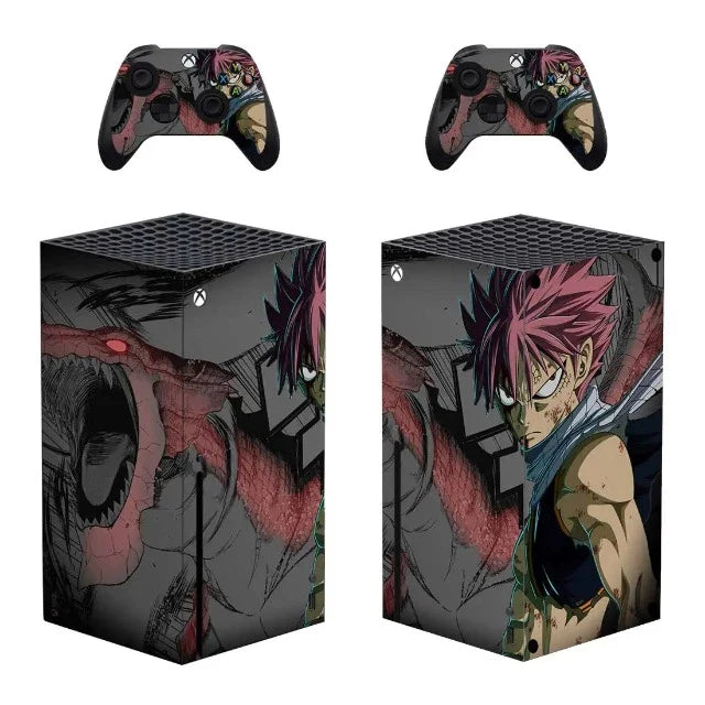 Sticker Autocollant Xbox Series X Fairy Tail Natsu Dragon