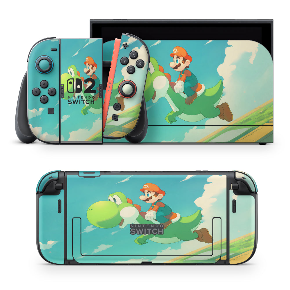Yoshi &amp; Mario Nintendo Switch Sticker