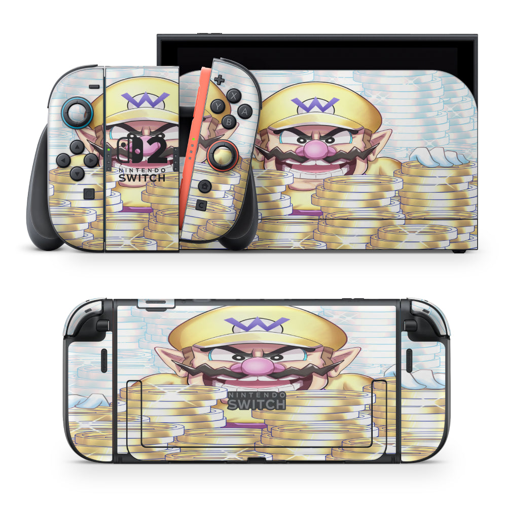 Wario Super Mario Nintendo Switch Sticker
