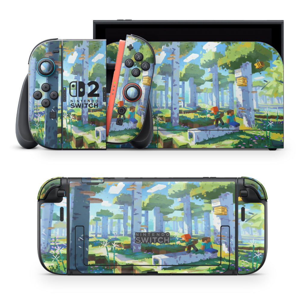 Trees Minecraft Nintendo Switch Sticker