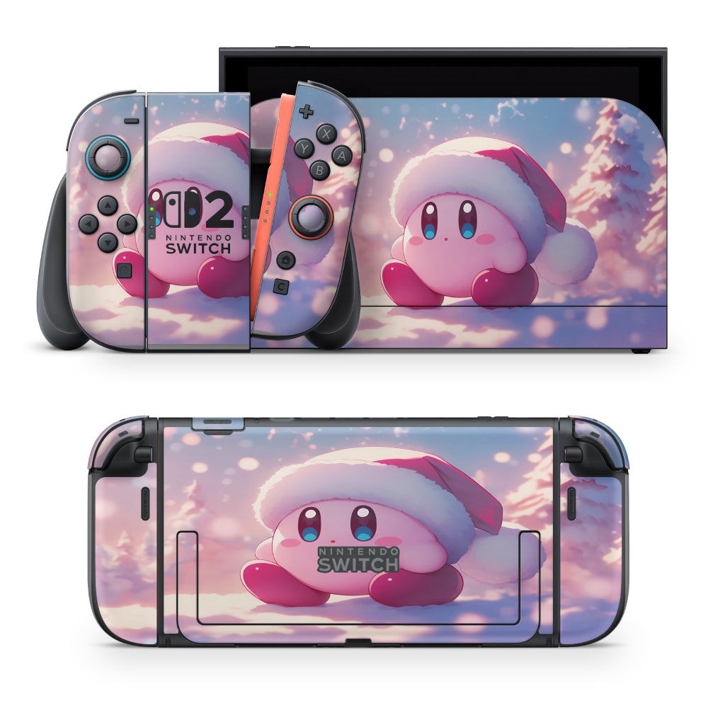 Santa Kirby Nintendo Switch Sticker