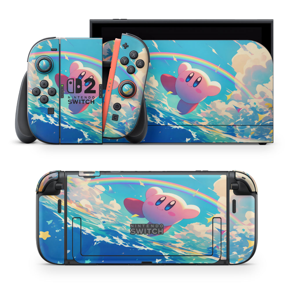 Rainbow Kirby Nintendo Switch Sticker