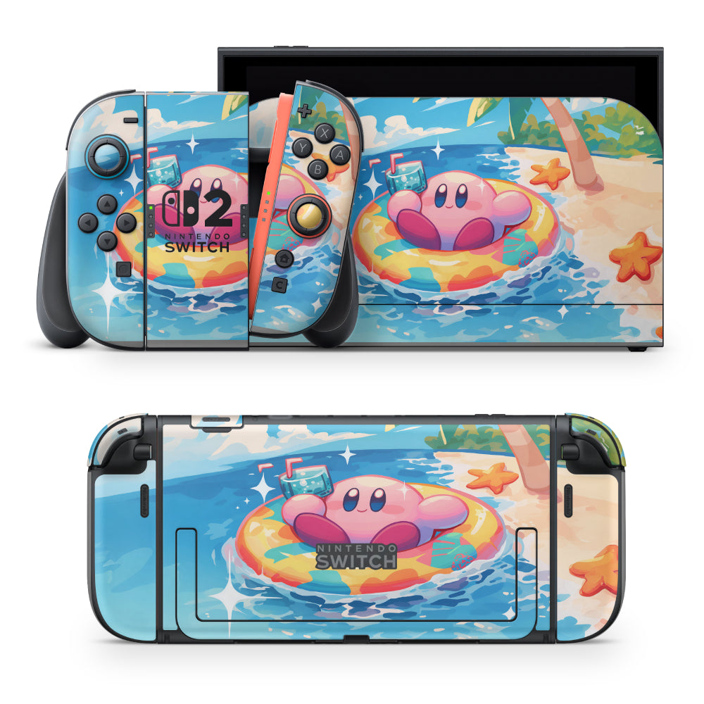 Kirby beach Nintendo Switch Sticker