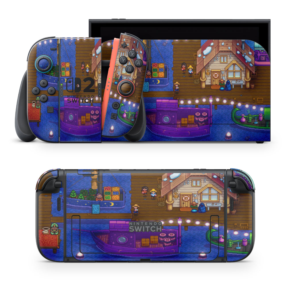 Stardew Valley night Nintendo Switch Sticker