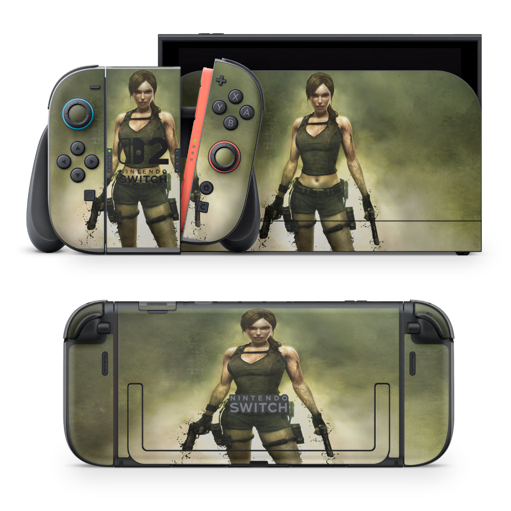 Tomb Raider pistols Nintendo Switch Sticker