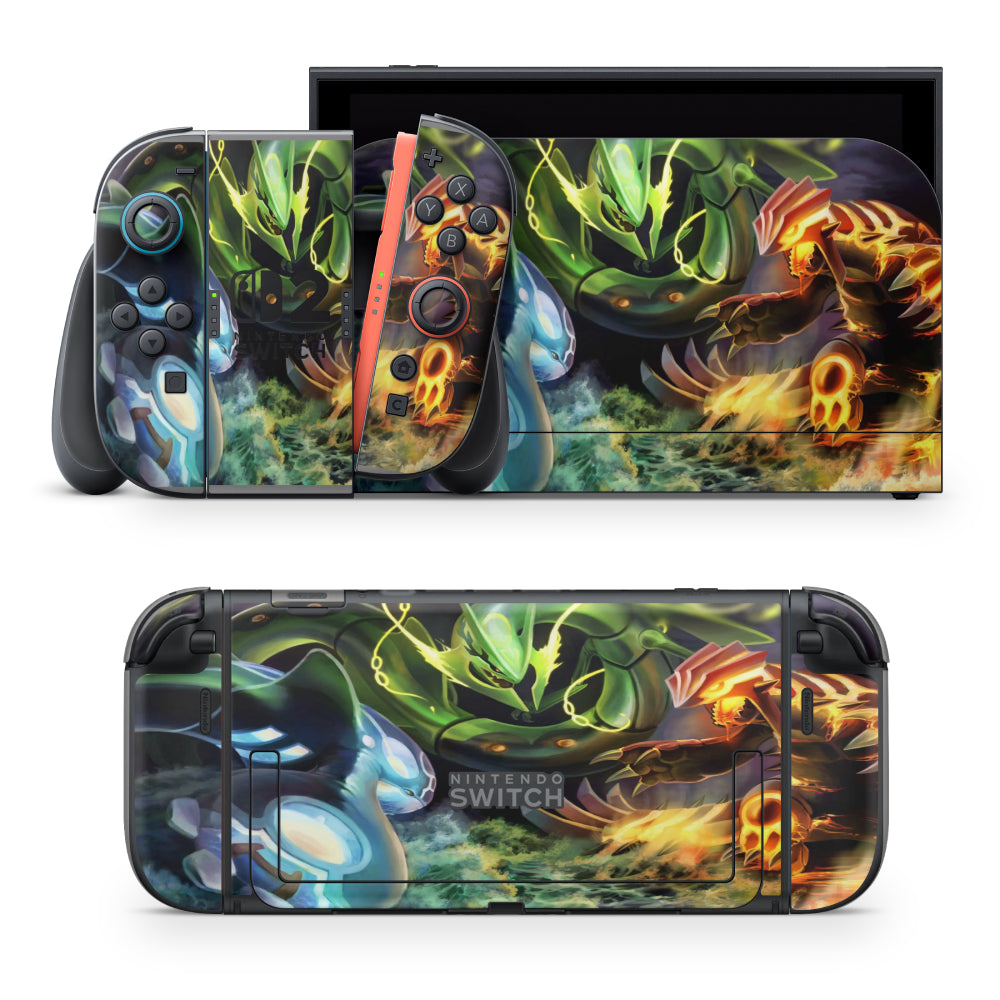 Kyogre Groudon Rayquaza Pokemon Nintendo Switch Sticker