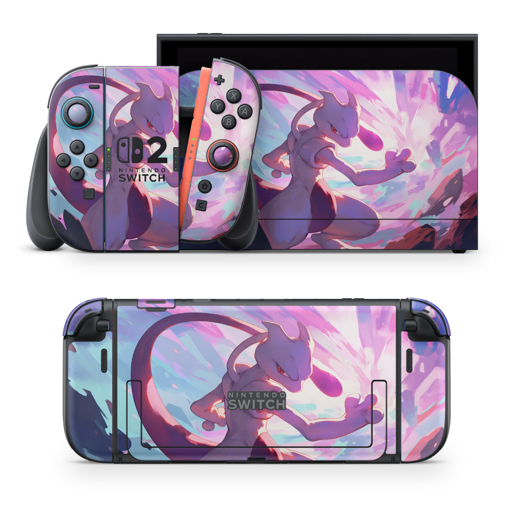 Mewtwo Pokemon Nintendo Switch Sticker