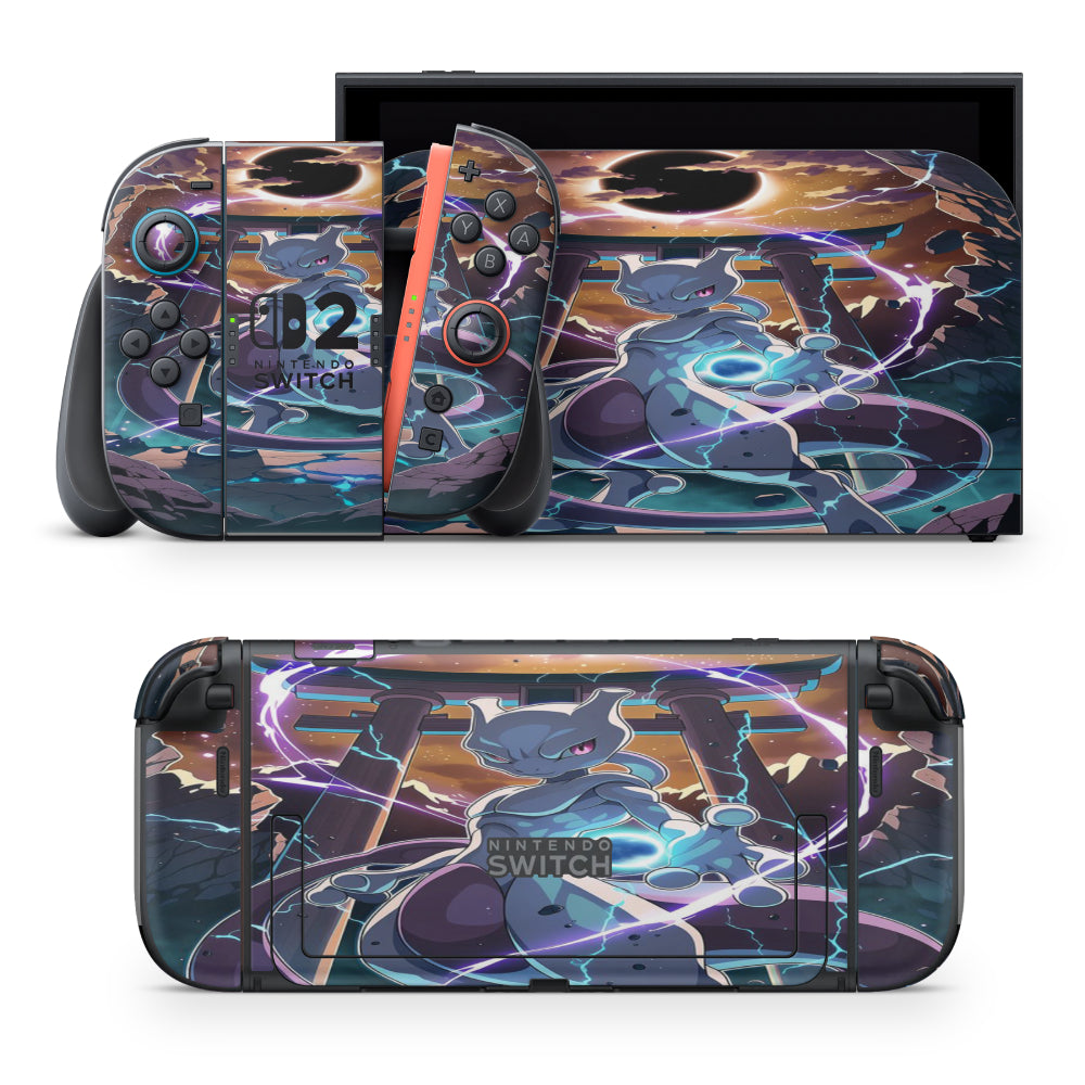 Mewtwo moon Pokemon Nintendo Switch Sticker