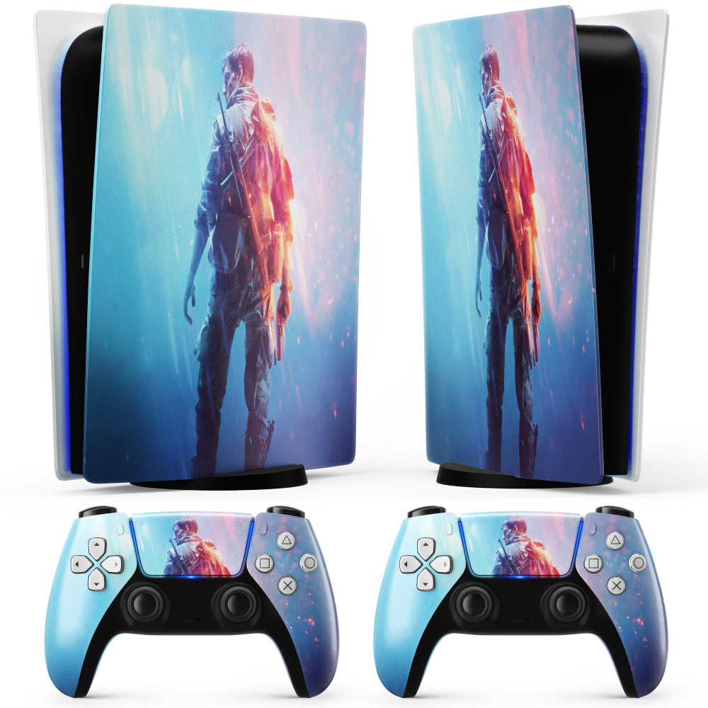 Pegatina para consola PS5 con diseño de Battlefield 5