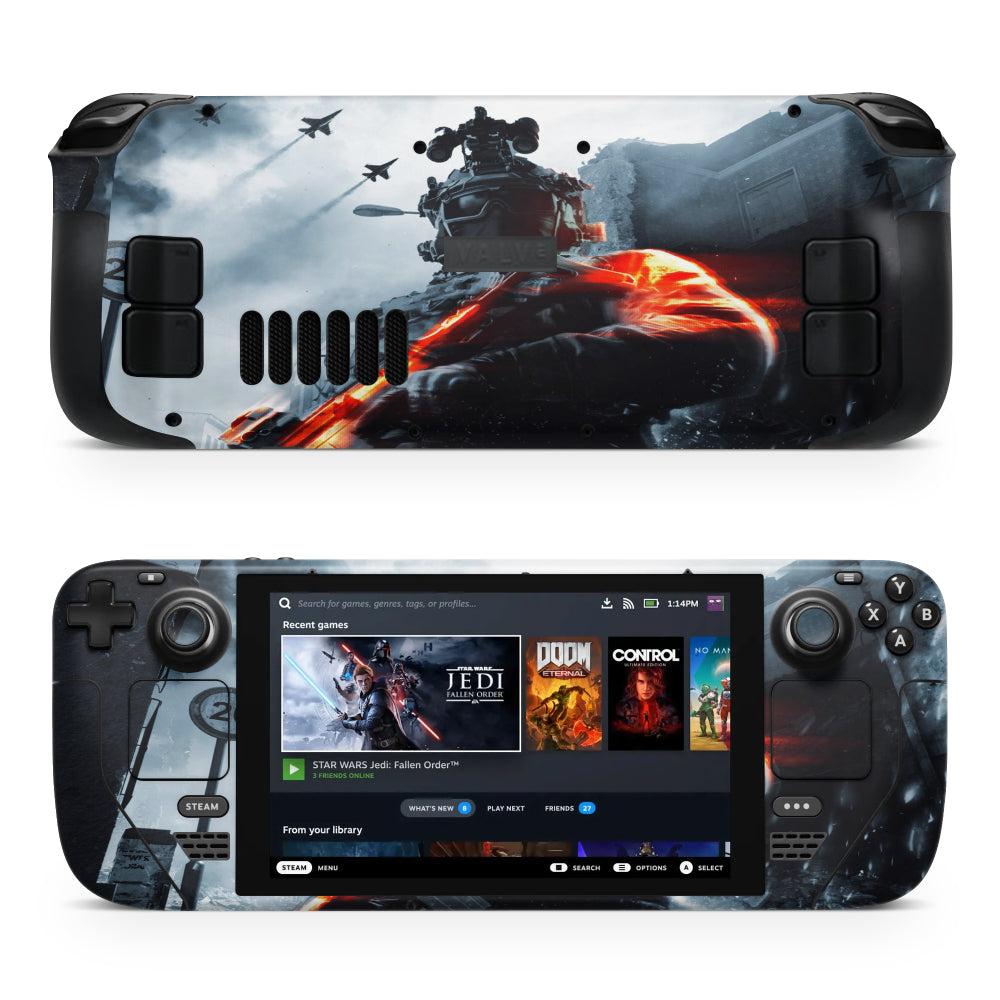 Battlefield grey cover Steam Deck Sticker