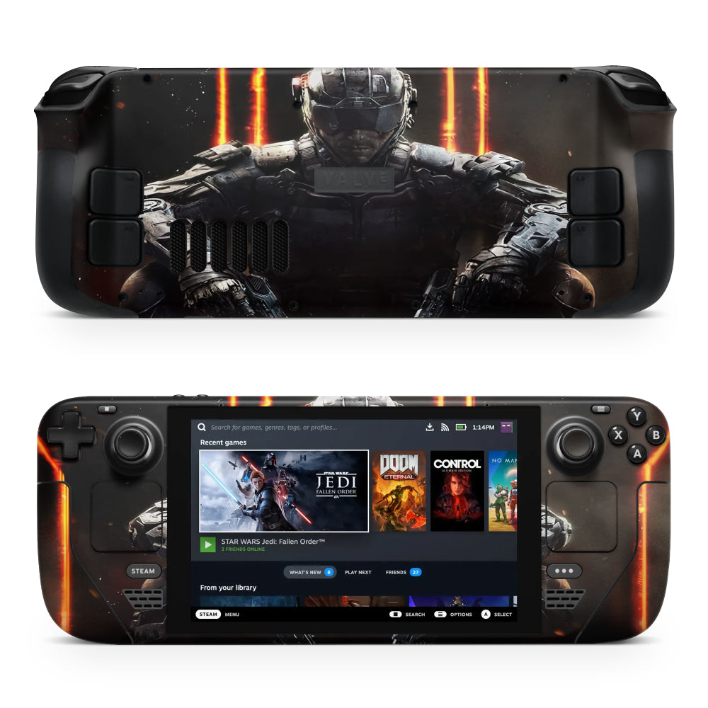 Pegatina para Steam Deck con la portada de Call of Duty Black Ops 3