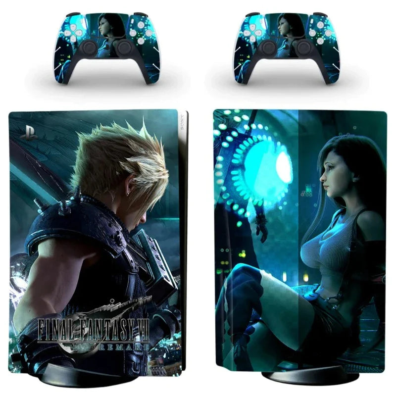 Cloud &amp; Tifa Lockhart Final Fantasy PS5 Sticker