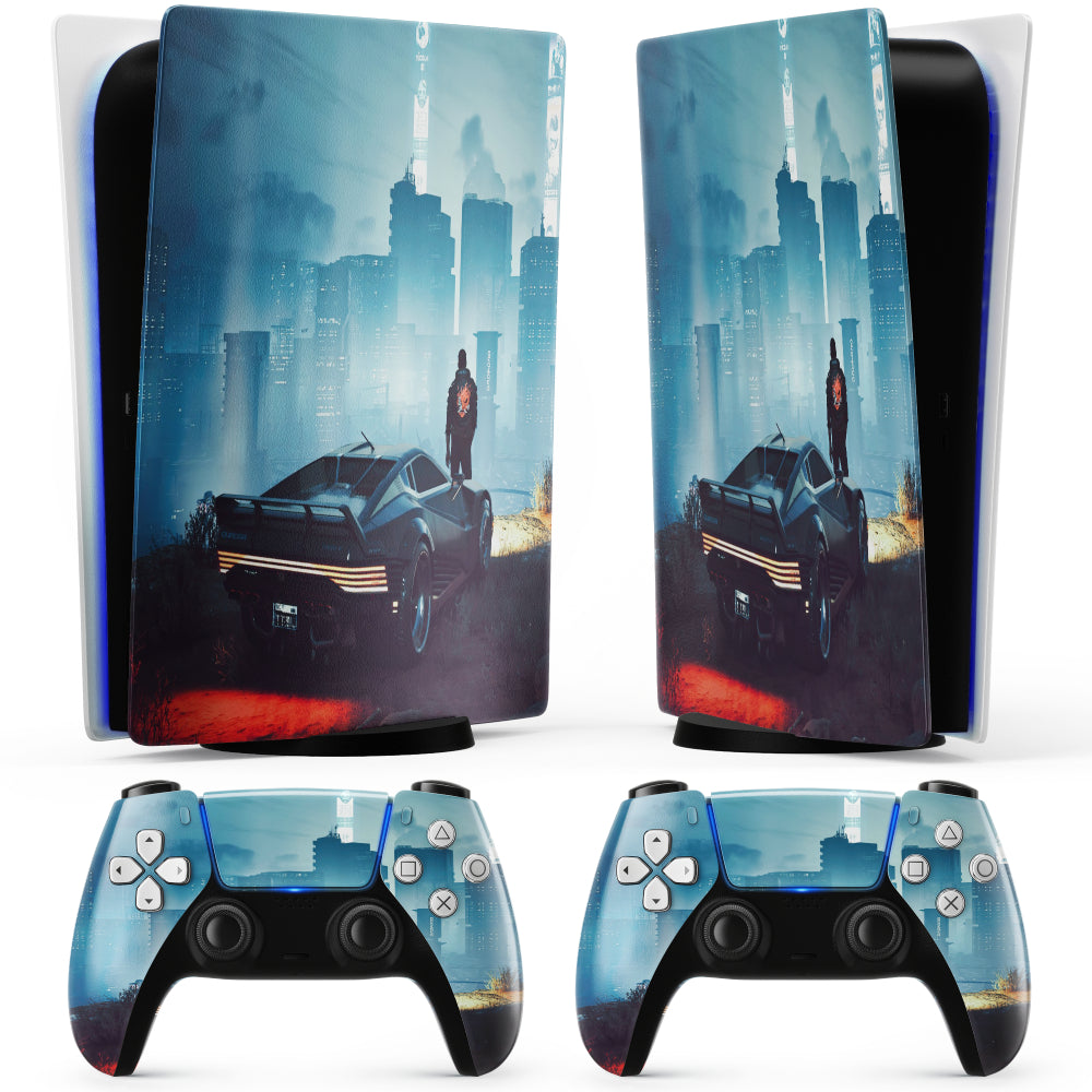 Cyberpunk 2077 Autoaufkleber PS5