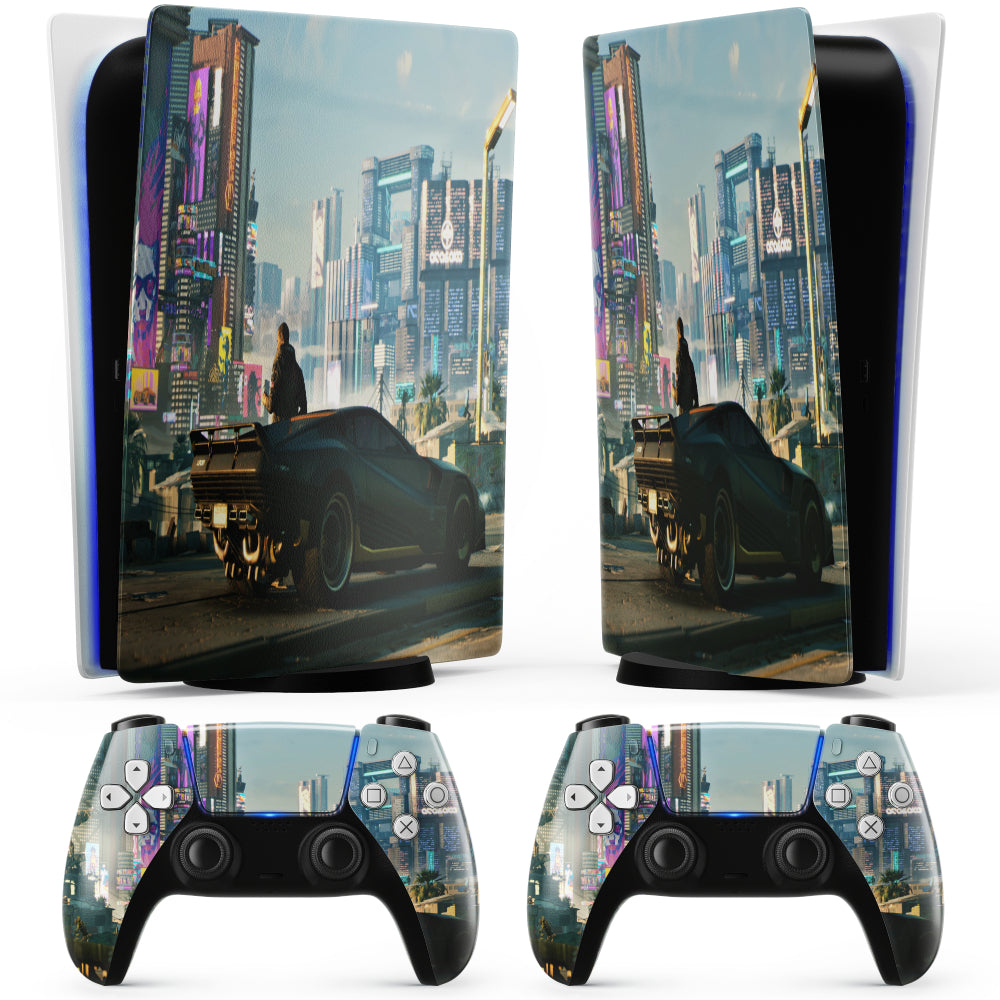 Cyberpunk 2077 city PS5 stcker