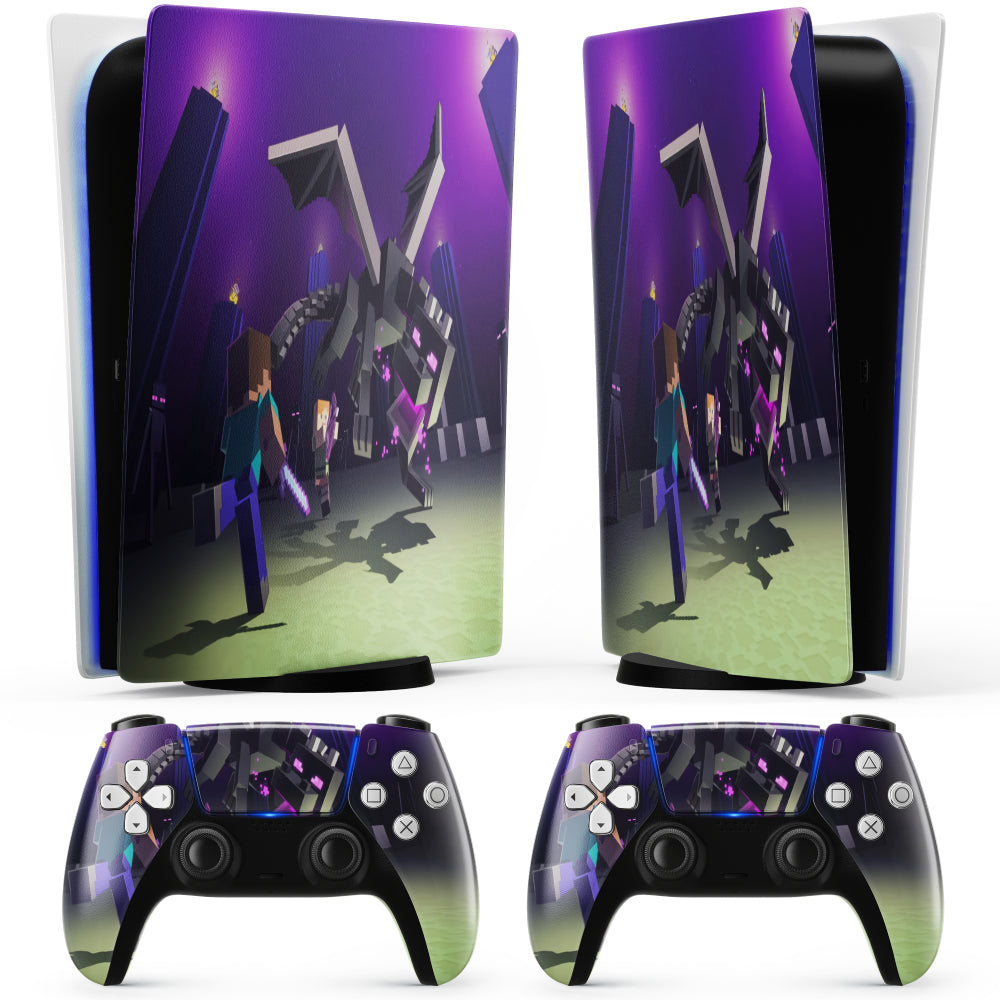 Adesivo Ender Dragon Minecraft per PS5