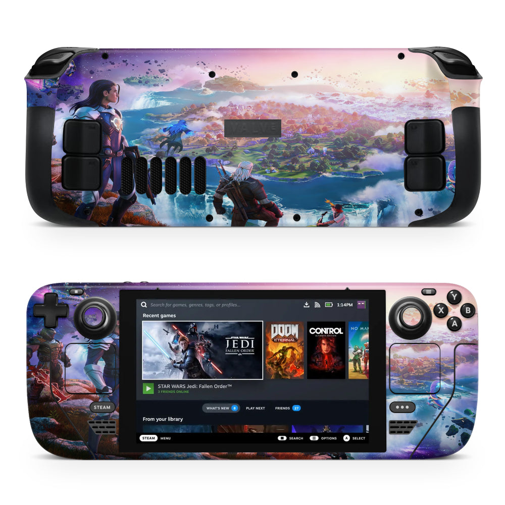 Autocollant Steam Deck carte Fortnite