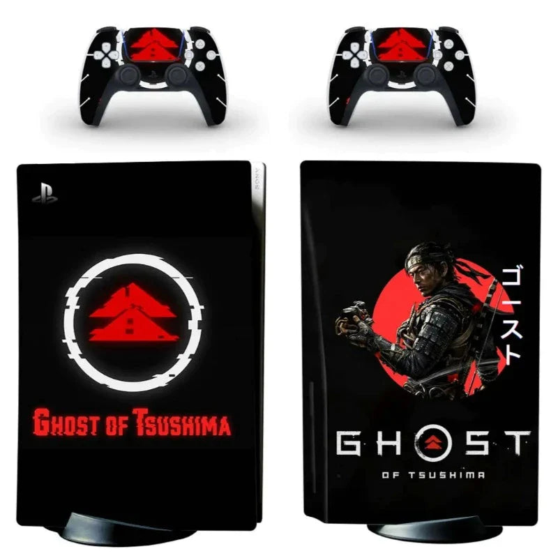 Ghost Of Tsushima Black &amp; Red PS5 Sticker