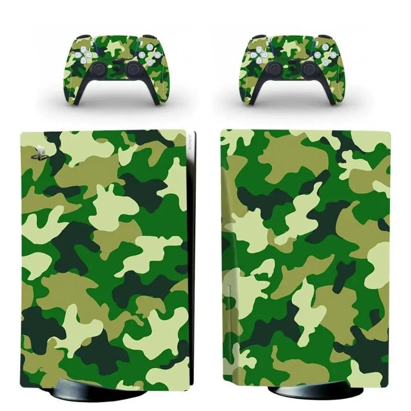Green Camouflage PS5 Sticker