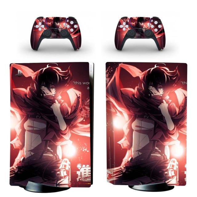 Mikasa Ackerman Attack On Titan PS5 naljepnica
