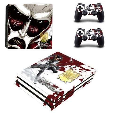 Mikasa vs Colossal Titan Attack on Titan PS4 Sticker Playstation