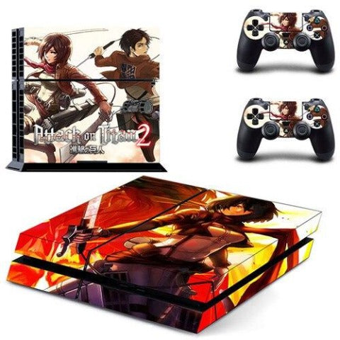 Mikasa x Eren Attack on Titan PS4 Sticker Playstation