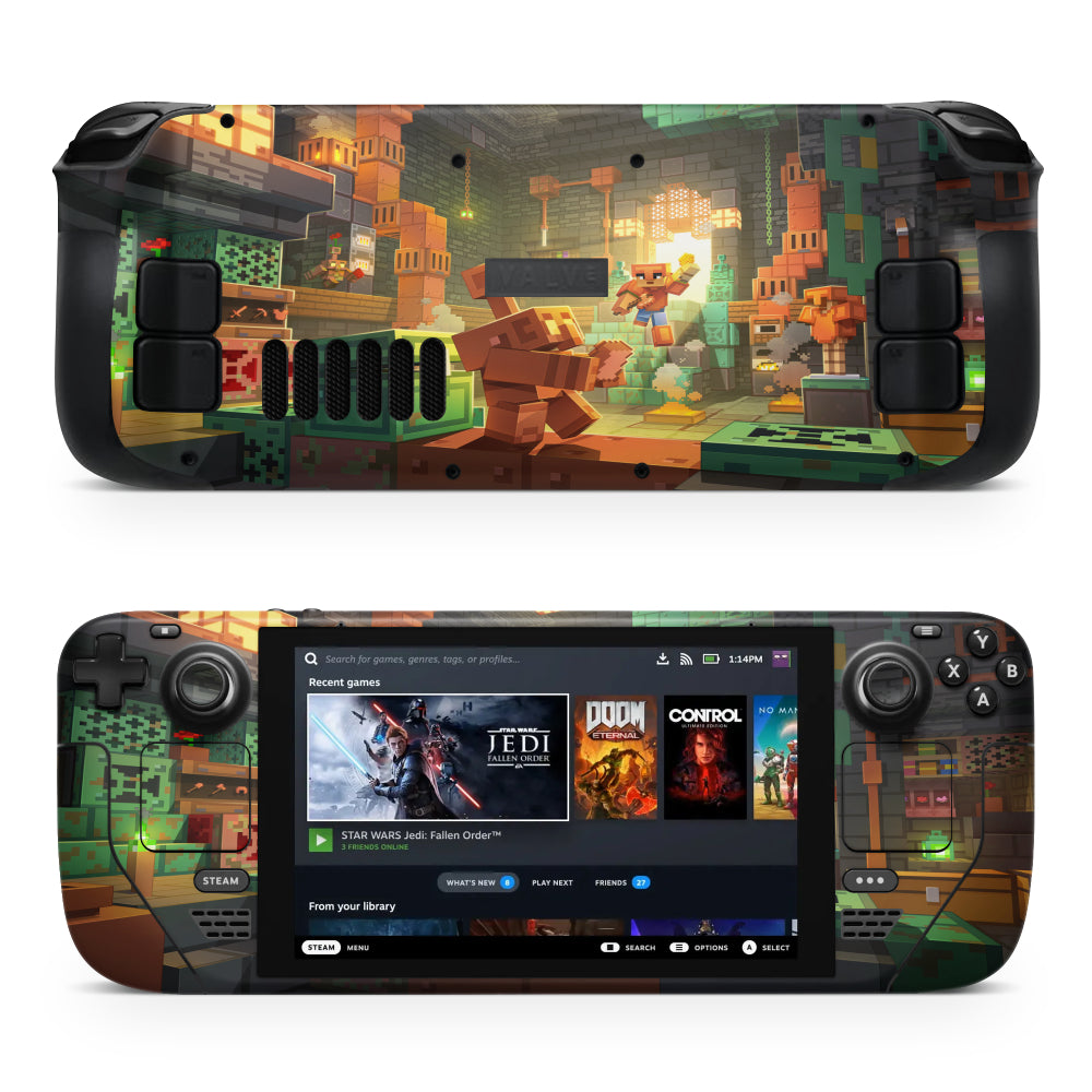 Minecraft cave Steam Deck Sticker