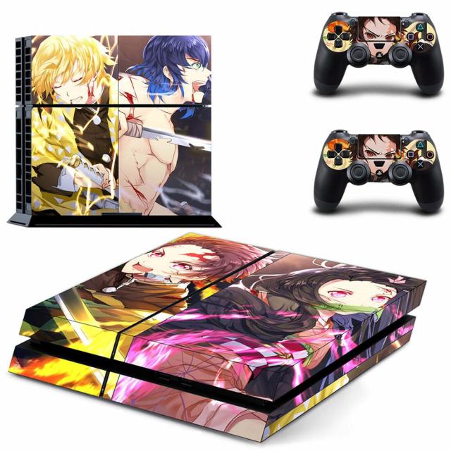 Sticker PS4 Demon Slayer Combat Autocollant Playstation Console & Manette