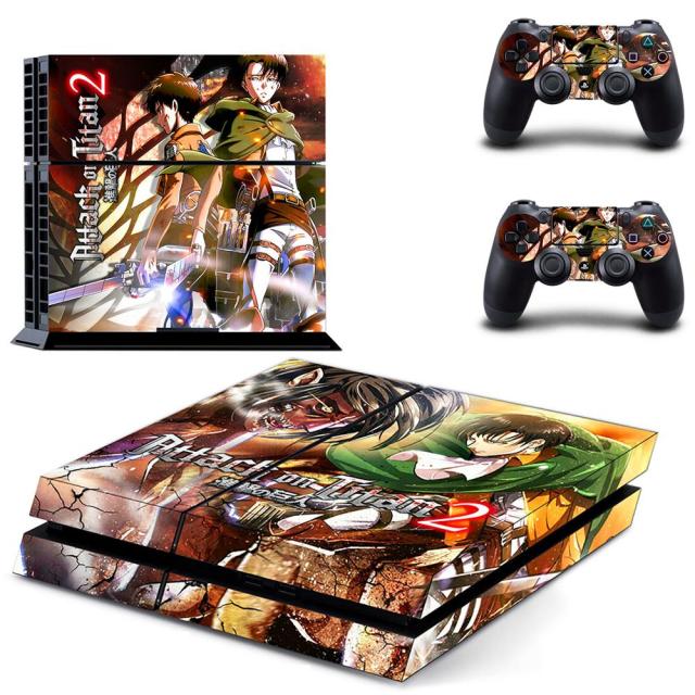 Sticker PS4 "Levi x Eren" Attaque des Titans Autocollant Playstation Console & Manette