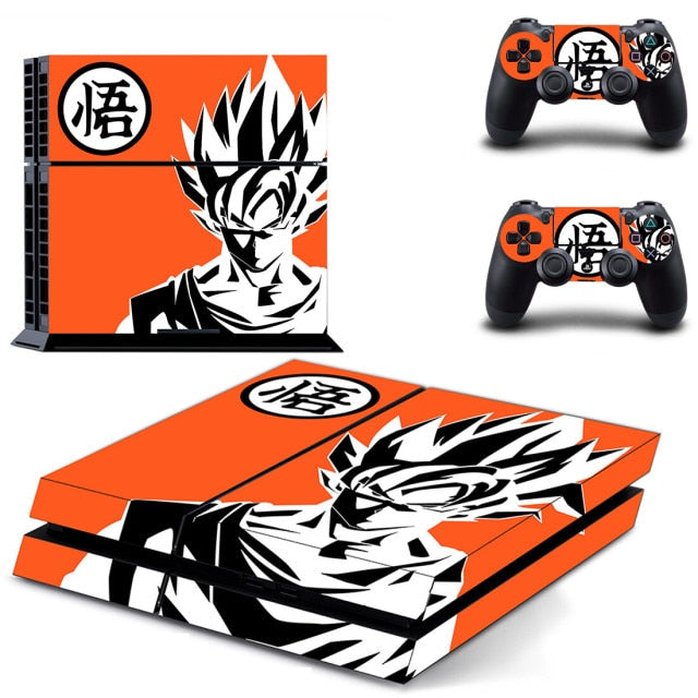 Sticker PS4 "Sangoku Orange" Dragon Ball Z Autocollant Playstation Console & Manette