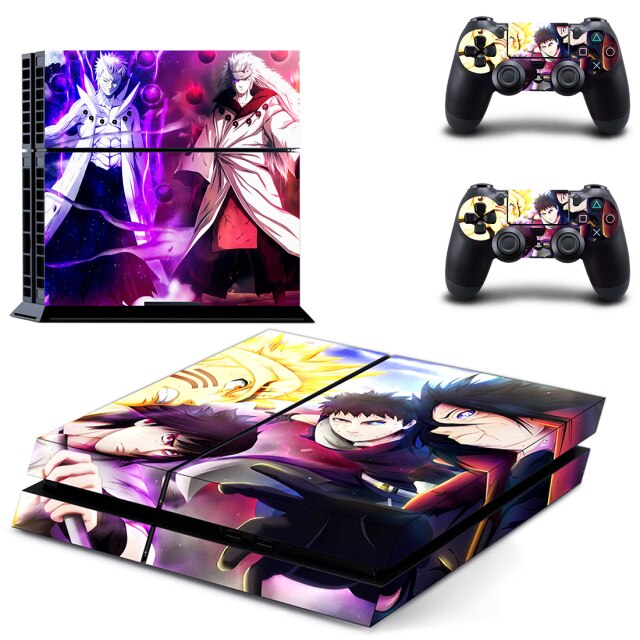 Sticker PS4 "Obito &amp; Madara" Naruto Autocollant Playstation Console &amp; Manette