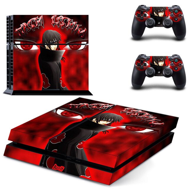 Sticker PS4 "Itachi" Naruto Autocollant Playstation Console & Manette