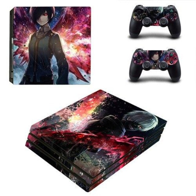 Sticker PS4 Tagune Touka x Ken Tokyo Ghoul Autocollant Playstation Console &amp; Manette