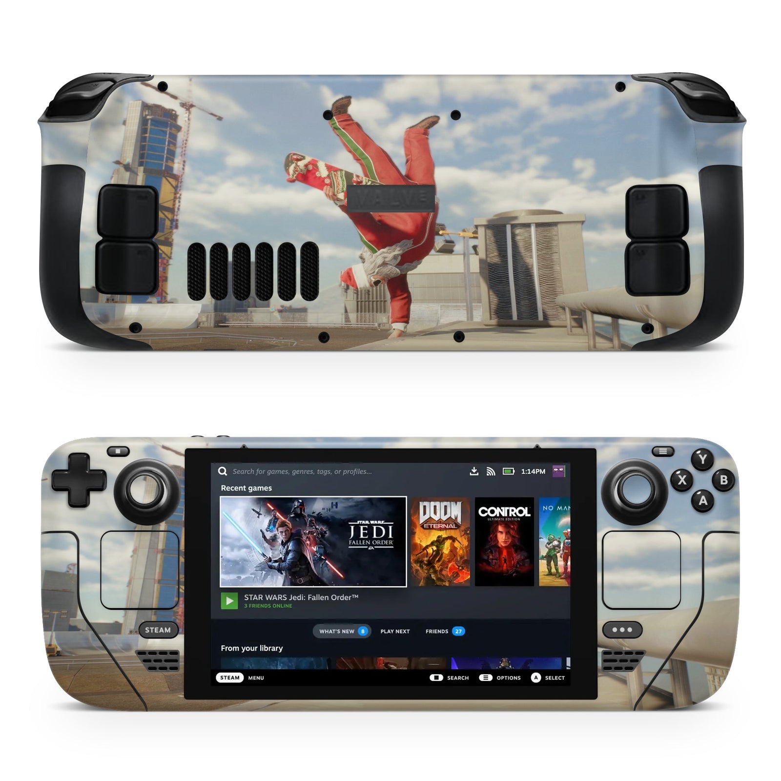 Pegatina Santa Skate para Steam Deck