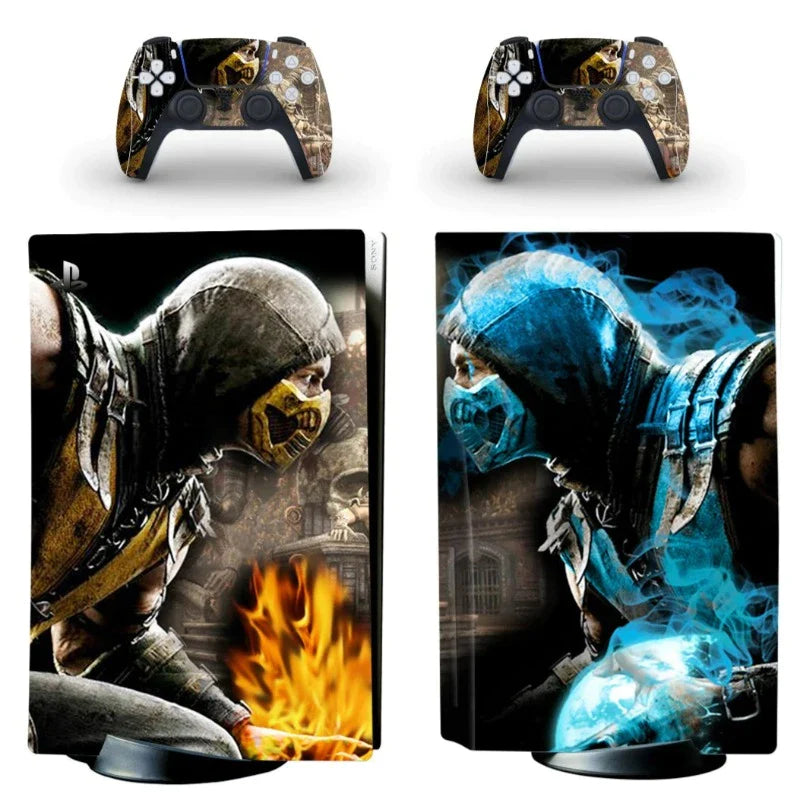 Scorpion &amp; Sub-Zero Mortal Kombat PS5 Sticker