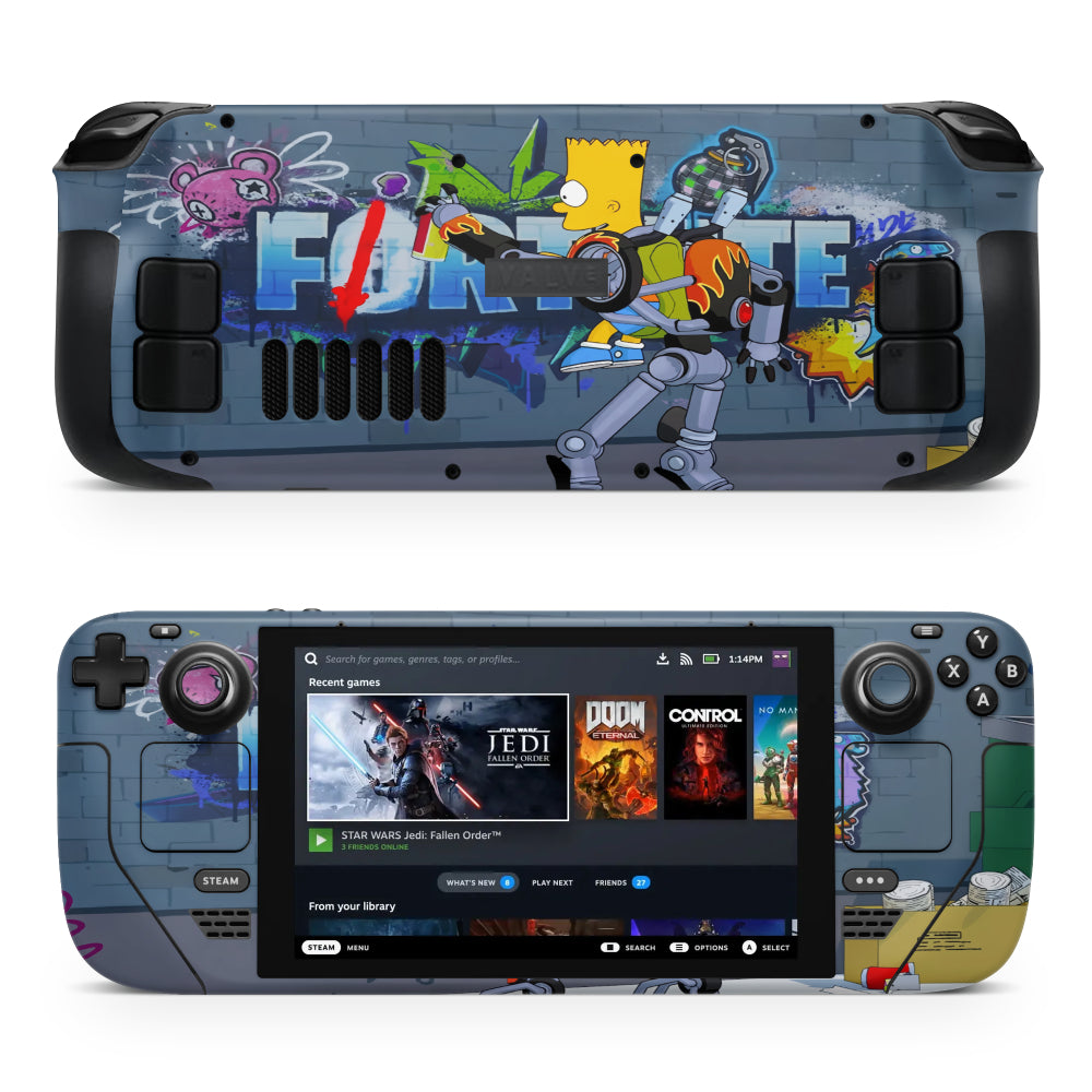 Simpsons Fortnite Steam Deck Sticker