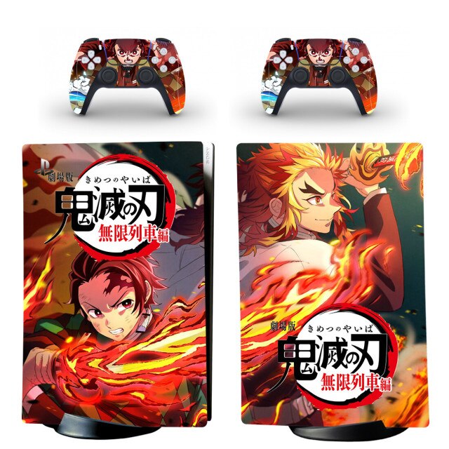 Tanjiro &amp; Kyōjurō Demon Slayer PS5 Sticker 