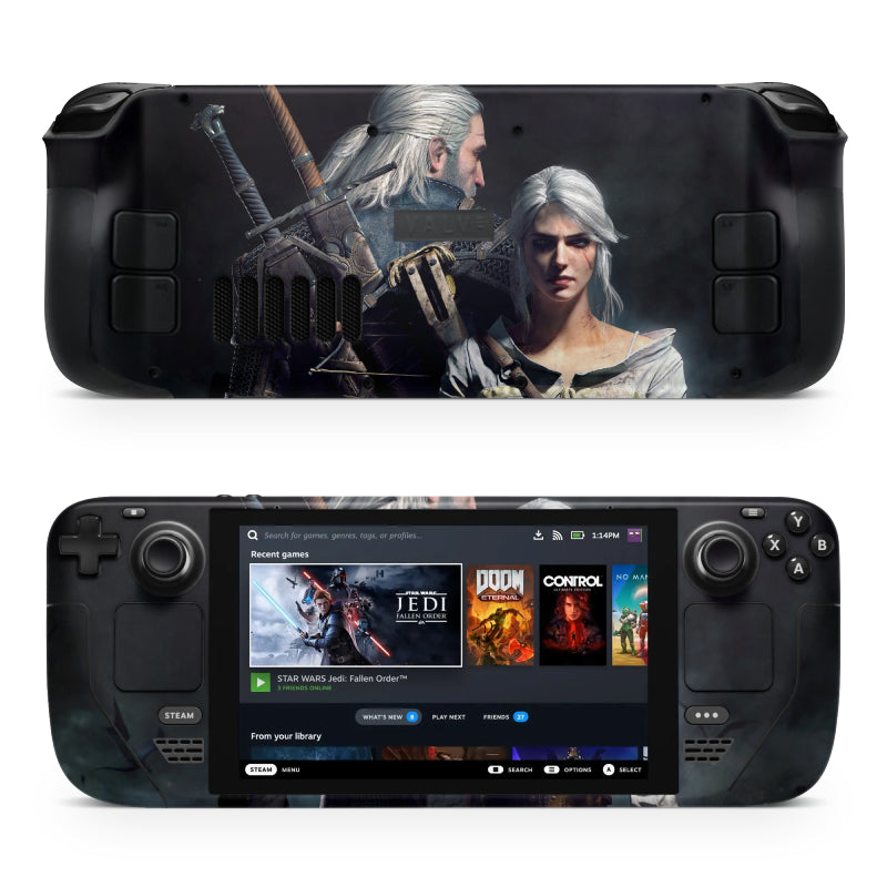 The Witcher 3 Ciri & Geralt Steam Deck Sticker