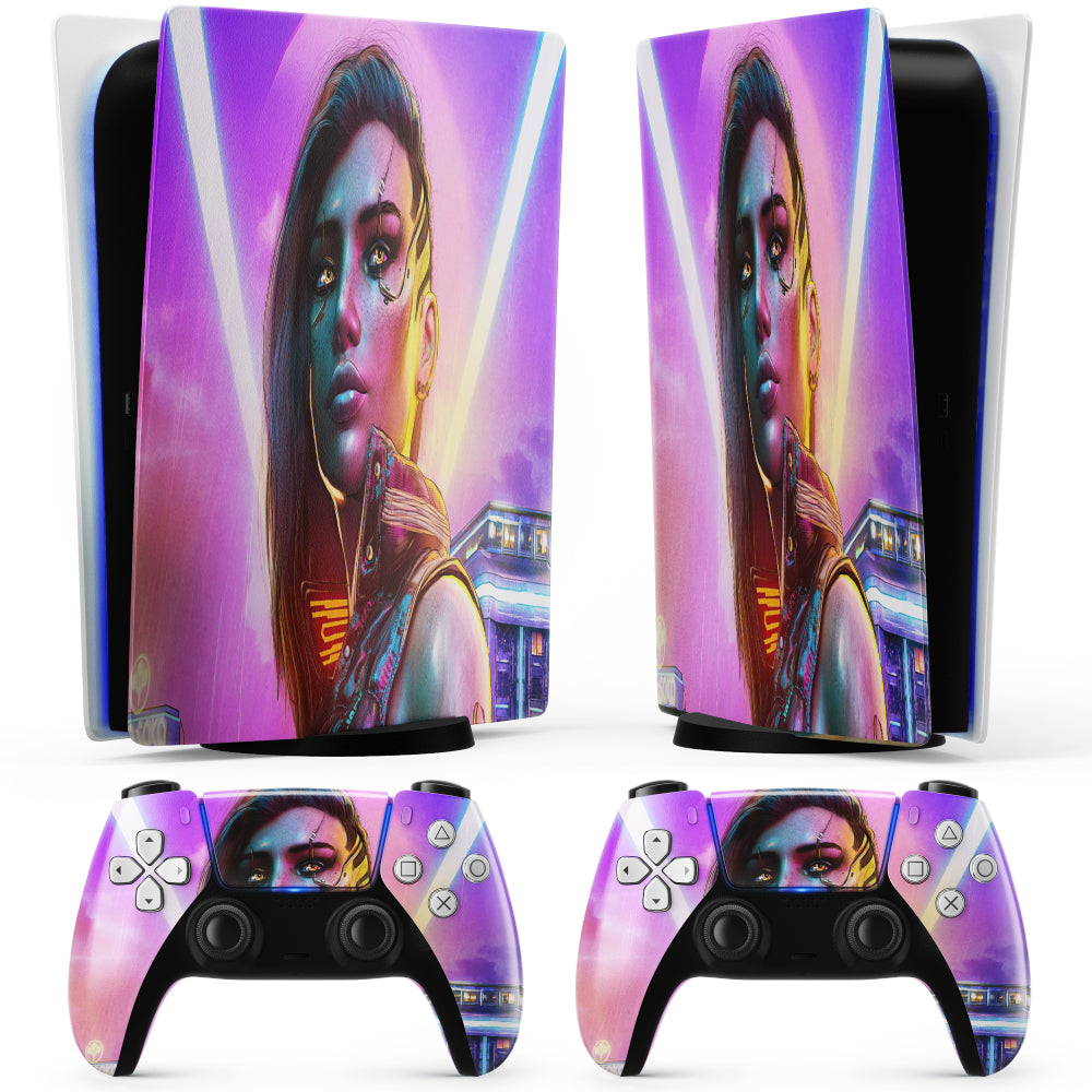Adesivo Valerie Cyberpunk 2077 per PS5